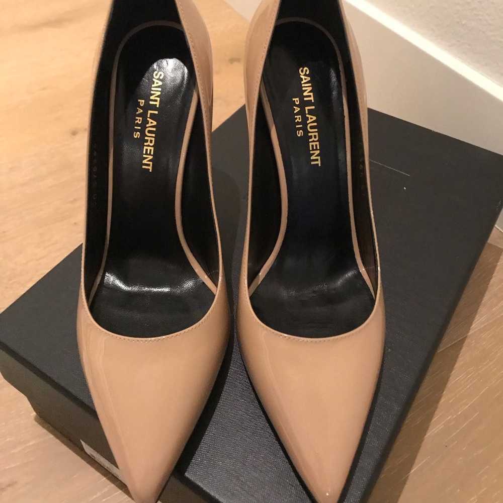 YSL Paris Pump heels 105 in Darker Nude - size 37